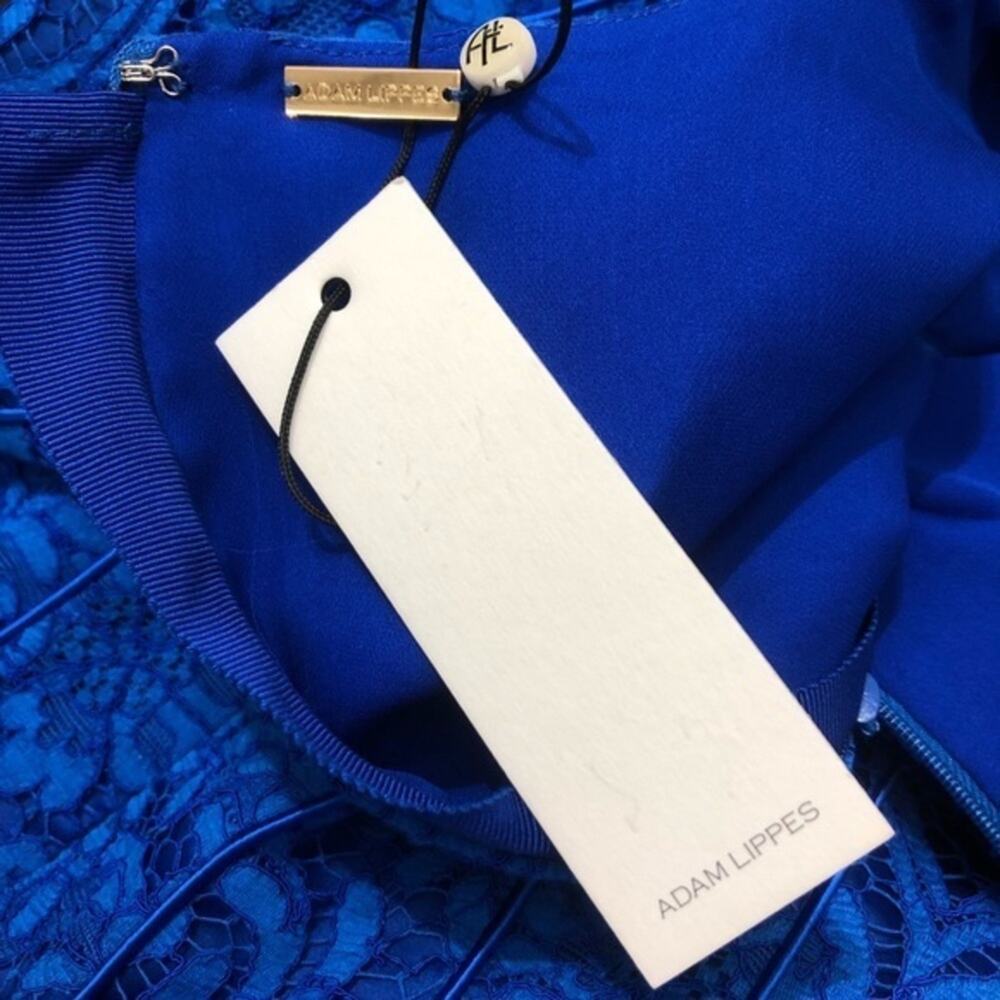 Adam Lippes Corded Lace Flare Dress Cobalt 8 NWT - Picture 8 of 14